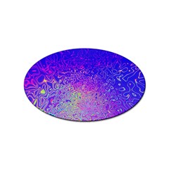 Psychedelic Retrovintage Colorful Sticker (oval) by Semog4