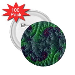 Fractal Floral Background Planetary 2 25  Buttons (100 Pack)  by Semog4