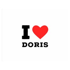 I Love Doris One Side Premium Plush Fleece Blanket (medium) by ilovewhateva