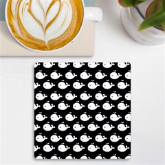 Cute Whale Illustration Pattern Uv Print Square Tile Coaster  by GardenOfOphir