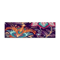 Ornamental Patterns Abstract Flower Pattern Purple Sticker (bumper) by Jancukart