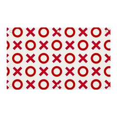 Pattern Xoxo Red White Love Banner And Sign 5  X 3  by Jancukart