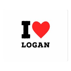 I Love Logan Two Sides Premium Plush Fleece Blanket (large) by ilovewhateva