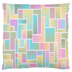 Color-blocks Large Premium Plush Fleece Cushion Case (one Side) by nateshop