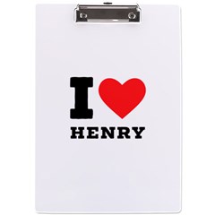 I Love Henry A4 Acrylic Clipboard by ilovewhateva