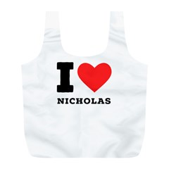 I Love Nicholas Full Print Recycle Bag (l) by ilovewhateva