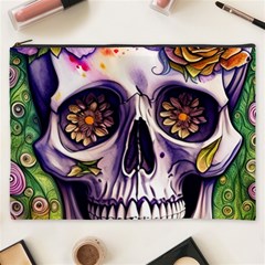 Gothic Sugar Skull Cosmetic Bag (xxxl) by GardenOfOphir