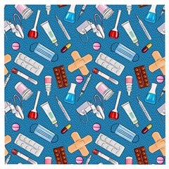 Medicine Pattern Wooden Puzzle Square by SychEva