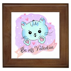 Cat Valentine-s Day Valentine Framed Tile by Semog4