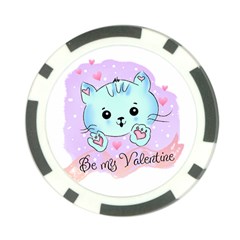 Cat Valentine-s Day Valentine Poker Chip Card Guard by Semog4