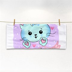 Cat Valentine-s Day Valentine Hand Towel by Semog4