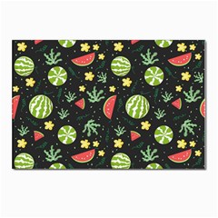 Watermelon Berries Patterns Pattern Postcards 5  X 7  (pkg Of 10) by Semog4