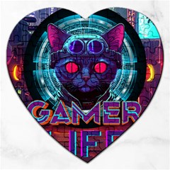 Gamer Life Jigsaw Puzzle (heart) by minxprints