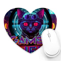 Gamer Life Heart Mousepad by minxprints