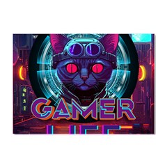 Gamer Life Crystal Sticker (a4) by minxprints