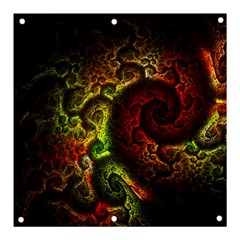 Green And Red Lights Wallpaper Fractal Digital Art Artwork Banner And Sign 3  X 3  by Semog4