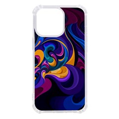 Colorful Waves Abstract Waves Curves Art Abstract Material Material Design Iphone 13 Pro Tpu Uv Print Case by Semog4