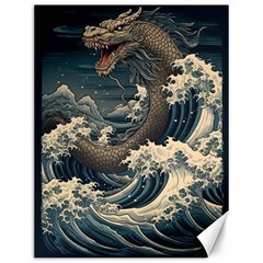 Sea Dragon Kanagawa Sea Monster Canvas 12  X 16  by Jancukart