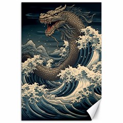 Sea Dragon Kanagawa Sea Monster Canvas 20  X 30  by Jancukart