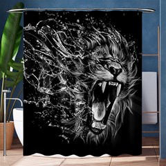 Lion Furious Abstract Desing Furious Shower Curtain 60  X 72  (medium)  by Jancukart