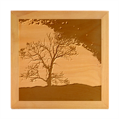 Tree Abstract Field Galaxy Night Nature Wood Photo Frame Cube by Jancukart