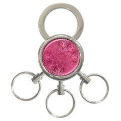 Pink Mandala Glitter Bohemian Girly Glitter 3-ring Key Chain by Semog4