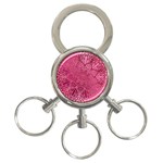 Pink Mandala Glitter Bohemian Girly Glitter 3-Ring Key Chain Front