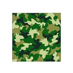 Green Military Background Camouflage Satin Bandana Scarf 22  X 22  by Semog4