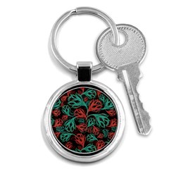 Flower Patterns Ornament Pattern Key Chain (round) by Semog4