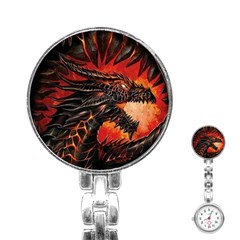 Dragon Fire Stainless Steel Nurses Watch by Semog4