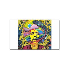 Psychedelic Rock Jimi Hendrix Sticker (rectangular) by Semog4