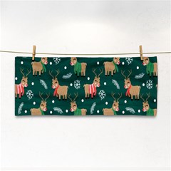 Cute Christmas Pattern Doodle Hand Towel by Semog4