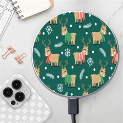 Cute Christmas Pattern Doodle Wireless Fast Charger(white) by Semog4