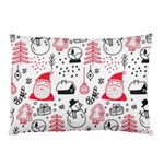 Christmas Themed Seamless Pattern Pillow Case (Two Sides) Back