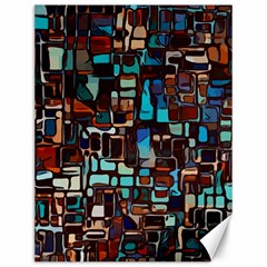 Stained Glass Mosaic Abstract Canvas 12  X 16  by Semog4