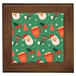 Colorful Funny Christmas Pattern Framed Tile Front