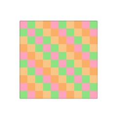 Checkerboard-pastel-squares Satin Bandana Scarf 22  X 22  by Semog4