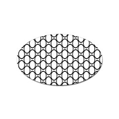 Black-pattern-halftone-wallpaper Sticker (oval) by Semog4