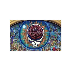 Grateful Dead Skull Rose Sticker (rectangular) by Semog4