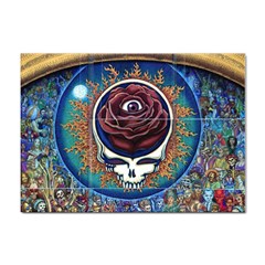 Grateful Dead Skull Rose Sticker A4 (10 Pack) by Semog4