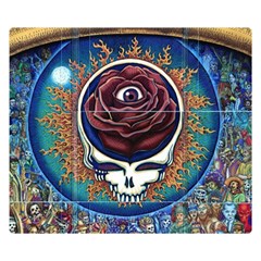 Grateful Dead Skull Rose Premium Plush Fleece Blanket (small) by Semog4