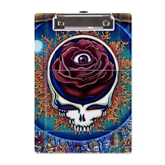 Grateful Dead Skull Rose A5 Acrylic Clipboard by Semog4