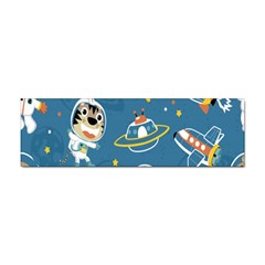 Seamless Pattern Funny Astronaut Outer Space Transportation Sticker (bumper) by Semog4