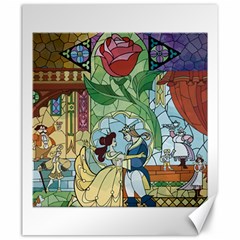 Stained Glass Rose Flower Canvas 20  X 24  by Salman4z