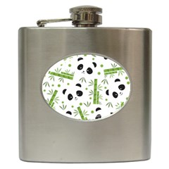 Giant Panda Bear Green Bamboo Hip Flask (6 Oz) by Salman4z