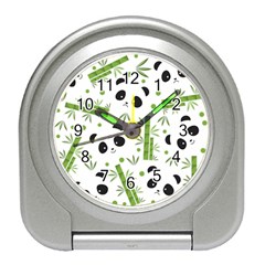 Giant Panda Bear Green Bamboo Travel Alarm Clock by Salman4z