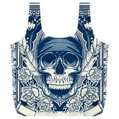 Skull Drawing Full Print Recycle Bag (xxl) by Salman4z