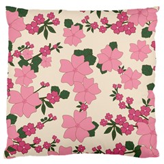 Floral Vintage Flowers Standard Premium Plush Fleece Cushion Case (two Sides) by Dutashop