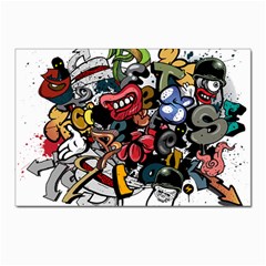 Mural Graffiti Paint Postcards 5  X 7  (pkg Of 10) by Salman4z