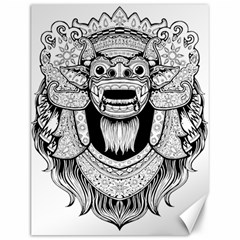 Balinese Art Barong Drawing Bali White Background People Canvas 12  X 16  by Salman4z